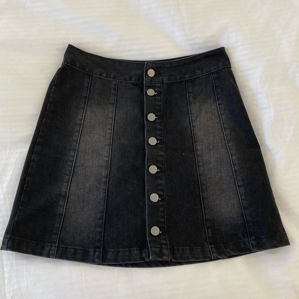 BDG Black Denim Skirt